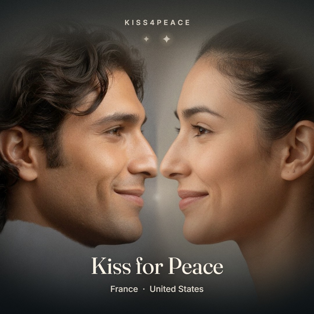 A sample kiss from the Kiss4Peace launch
