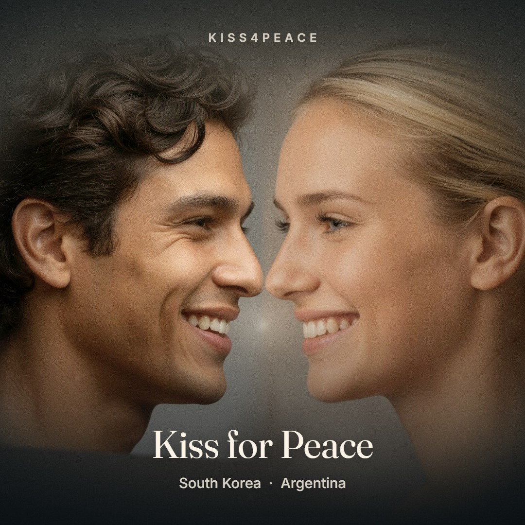 A sample kiss from the Kiss4Peace launch